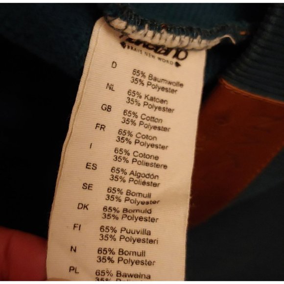 Naketano Brave New World Thick Teal Coastal Cowl Neck Pullover Hoodie Medium - Picture 14 of 14